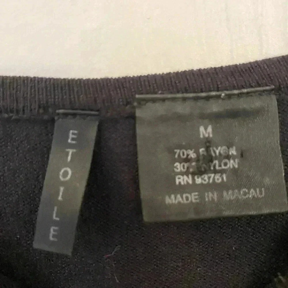 Etoile Womens Vintage Y2k Black Knit Embroidered Tank Top Size Medium Bows - Picture 5 of 5